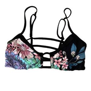 O'NEILL Floral Strappy Padded Bralette Bikini Top, NWOT, XS/S
